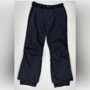 Obermeyer Ski Pants Womens 10 S Black Insulated Belted Extreme Outdoor Snowboard